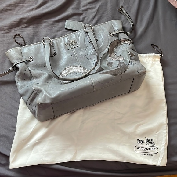 Grey Coach Tote - Picture 1 of 9